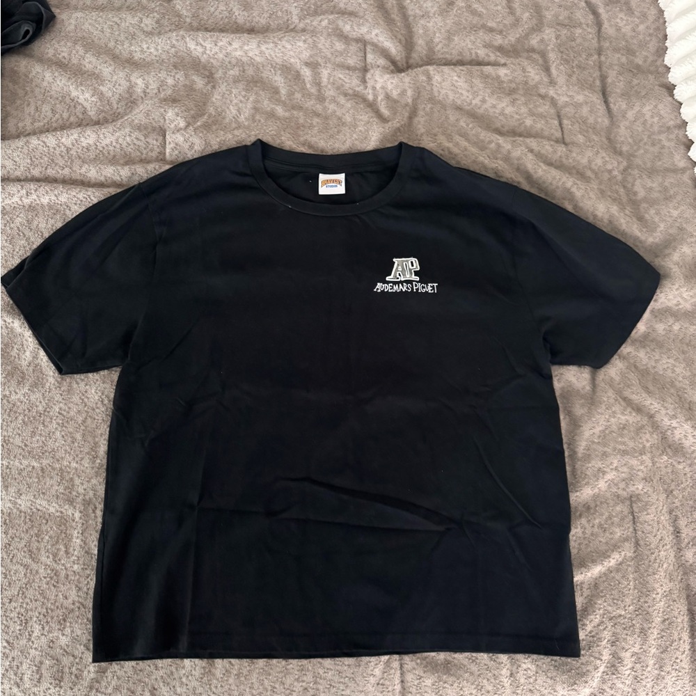 Bravest Studios Black Crewneck T-Shirt with Small White Logo